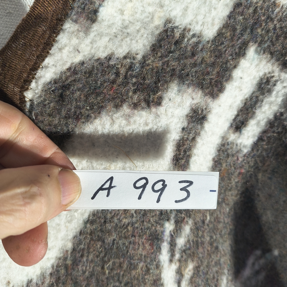 Native American Design Brown and White Unisex One size Poncho "Reversible " - Picture 2 of 6